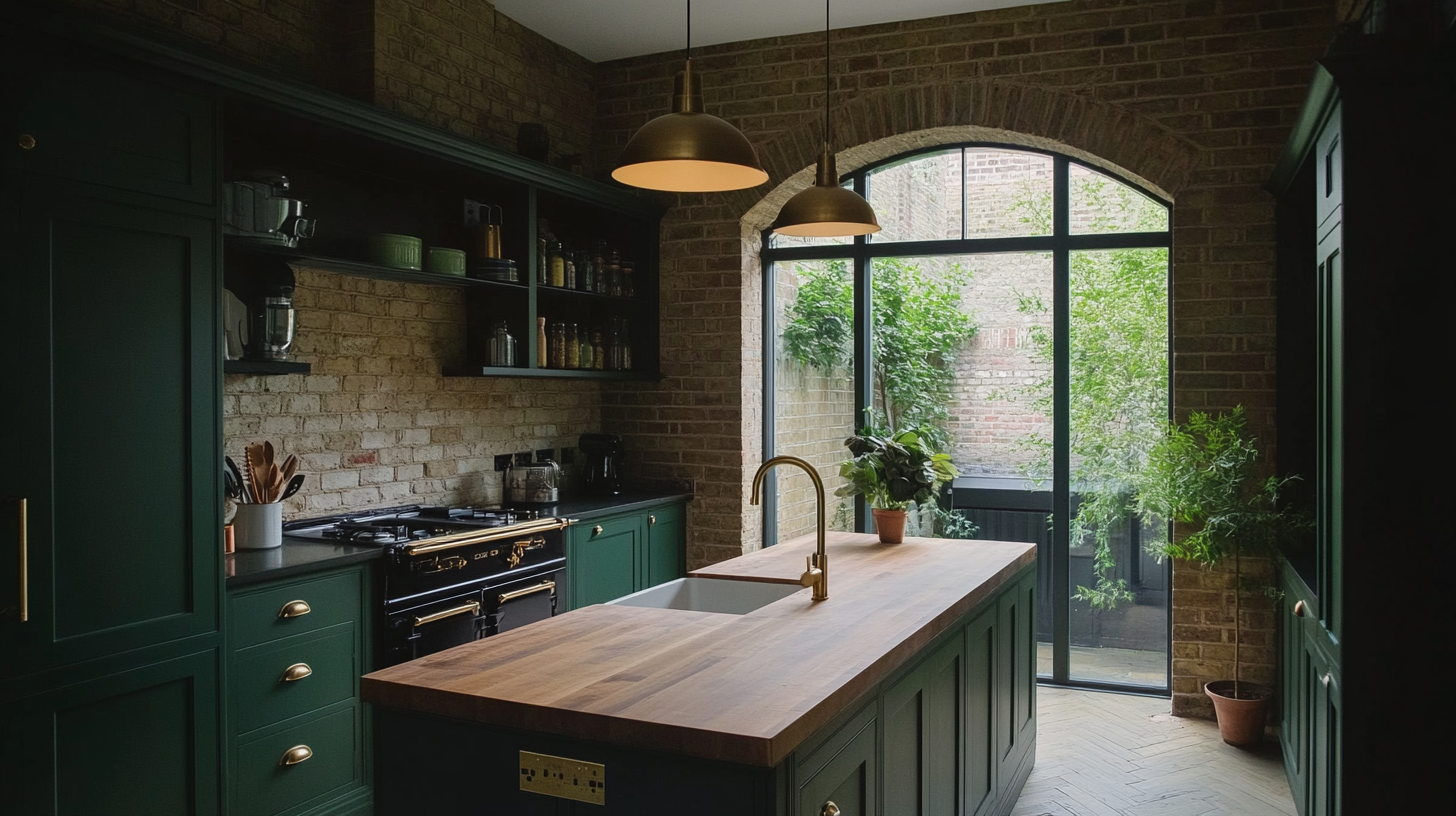 Bespoke handmade kitchen with island in Hackney, East London